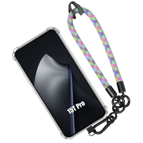 Coque pour Xiaomi 15T Pro, Protection Transparente avec Dragonne Amovible Multicolore - E.F.Connection