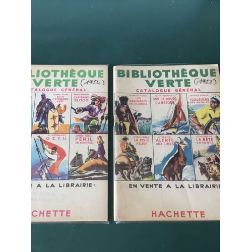 Bibliothèque Verte Catalogue Général 1953 Et 1954