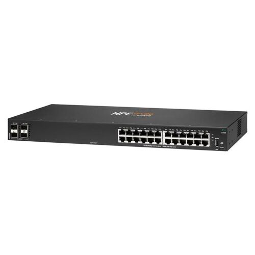 HPE Aruba 6000 24G 4SFP Switch - Commutateur - C3 - Géré - 24 x 10/100/1000 + 4 x Gigabit SFP - flux d'air côte à côte - Montable sur rack - CA 100 - 127 V / 200 - 240 V
