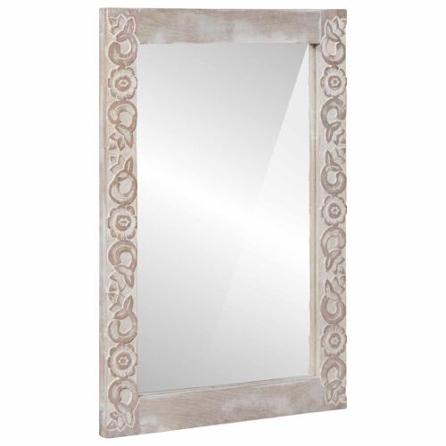 vidaXL Miroir de salle de bain avec stockage Blanc 50 x 70 x 3 cm