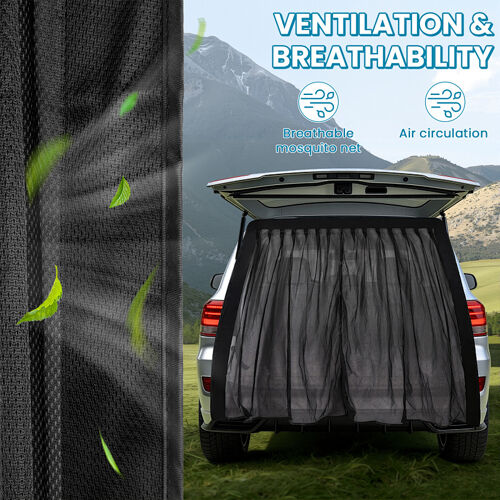 Moustiquaire Magnétique Pour Voiture 210x165 Cm Filet Anti- Pour Porte Auto Van Suv Camping-Car Installation Facile