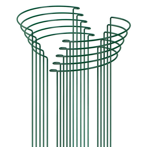 Piquets De Soutien Pour Plantes ¿ Lot De 10 Supports Demi-Ronds 60×25 Cm En Fer Robuste, Faciles À Installer