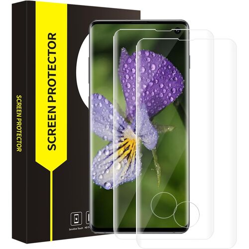 KALANKA-Verre Trempé pour Samsung Galaxy S10 Film, Dureté 9H Anti-Taches Protection Écran, Anti Rayures, 0,33mm Bubble Free, HD Sensibilité S10 Vitre Protection(2 Pack Complète 3D Transparent)