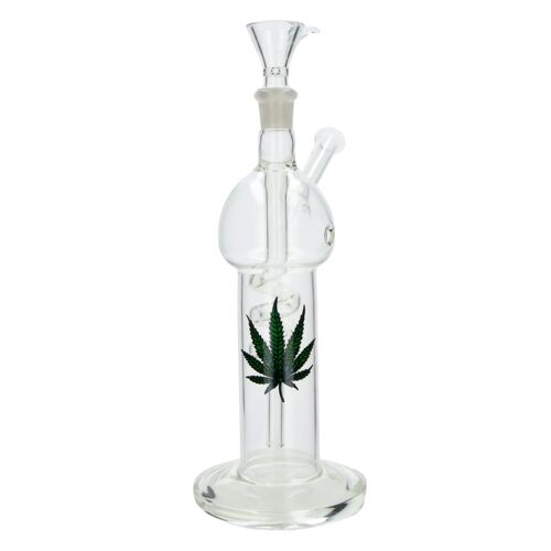 BANG EN VERRE SPIRAL CHILLUM LEAF 21CM