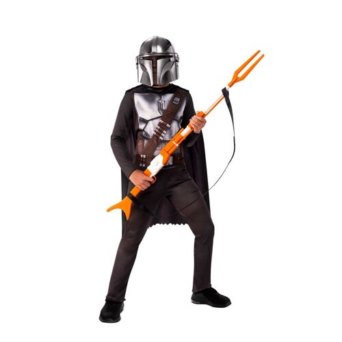 Déguisement Enfant Rubies Mandalorian 9-10 Ans Combinaison Imprimée Cape Masque Pvc