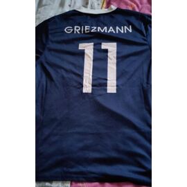 Maillot T-Shirt Tisheurt Bleu Marine Floqué Griezmann Numéro 11 Étoile Manches Courtes Col Blanc En V Coq Gaulois Fff Marque Sun City Équipe De France De Football