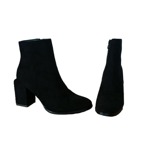Bottines. Boots. Bottillons Noir. Daim. Sinéquanone. Poiture 38