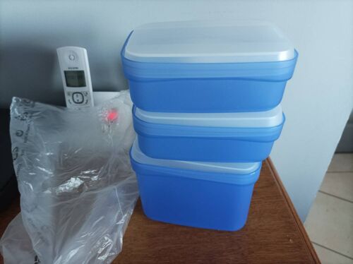 Lot 3 Boîtes Rectangulaires Tupperware