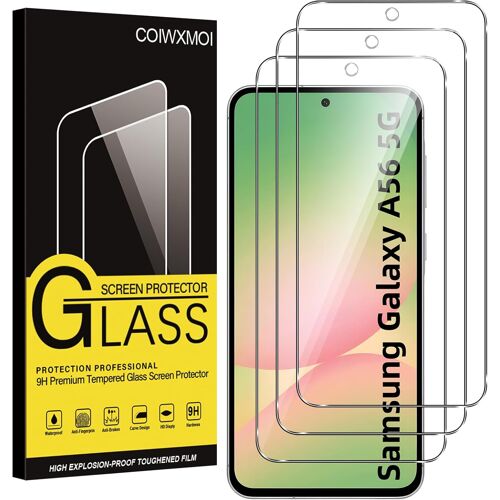 KALANKA-3 Pièces Verre Trempé pour Samsung Galaxy A56 5G 6,7"",Ultra Résistant Film Protection écran, Dureté 9H Glass, Sans Bulles D'air,Anti-Rayures HD Transparent Vitre Protection pour Samsung a56