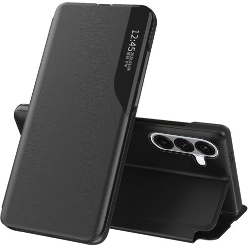 KALANKA-Coque pour Samsung Galaxy S26 5G Cuir Clear View Fine Étui à Rabat Étui Housse Galaxy S26 Case 360 Antichoc Anti-Rayure Béquille Support Flip Coque pour Samsung S26 (Noir)