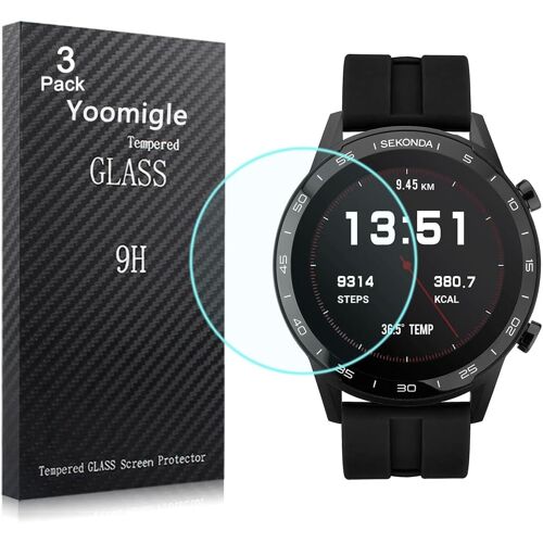 Kalanka-3 Pièces Verre Trempé Compatible Pour Sekonda 1909 Smart Watch Protecteur D'écran, Protection Écran En Verre Trempé Films Vitre Pour Sekonda Montre Homme 45mm Film De Protection D'écran