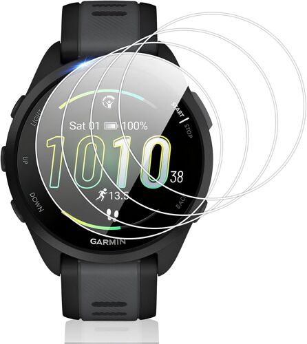 Kalanka-4 Pièces Protection Écran Pour Garmin Forerunner 165/165 Music Verre Trempé 9h Dureté Vitre Anti-Rayures Hd Transparent Sans Bulles Film De Protecteur Pour Garmin Forerunner 165/165 Music