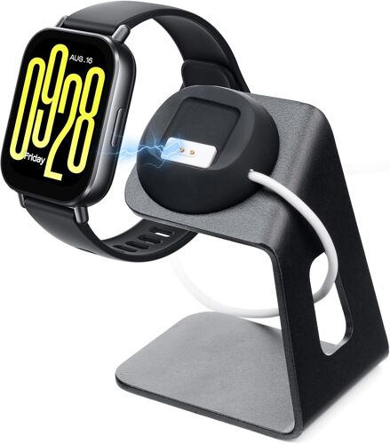 KALANKA-Chargeur Magnétique & Support Compatible avec Redmi Watch 5/4 / 3 et Xiaomi Band 10/9 / 9 Pro / 9 Active, Station de Charge avec Support Métal Amovible, Recharger Dock avec Câble USB 100 cm