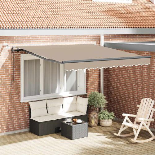 Vidaxl Tissu De Auvent Avec Beige 350 X 250 Cm Polyester