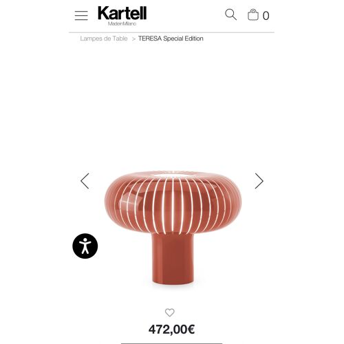 Lampe Kartell Modèle Teresa Édition Limitée Designer Ferruccio Laviani