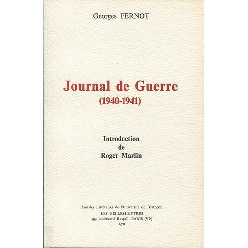 Journal De Guerre, 1940-1941