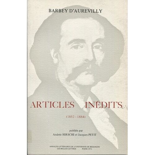 Articles Inédits, 1852-1884