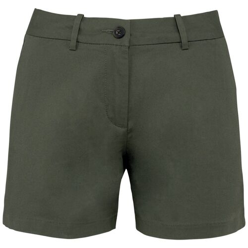 Bermuda Chino Écoresponsable - Femme - Pat739 - Vert Kaki