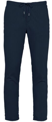 Pantalon Ecoresponsable En Lin Et Coton Bio - Homme - Pats708 - Bleu Marine