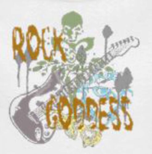 T-Shirt Homme Manches Courtes - Guitare Rock Goddess Gothique - 436 - Blanc