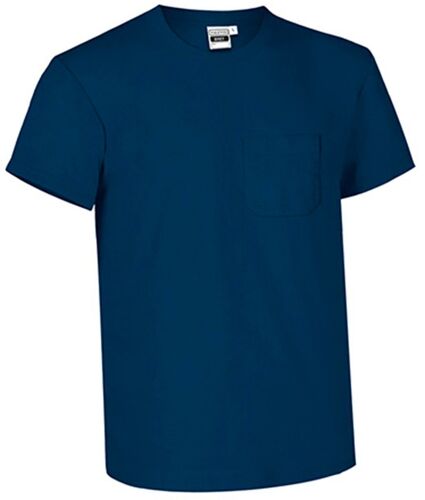 T-Shirt Manches Courtes - Col Rond - Poche Poitrine - Homme - Bret - Bleu Marine
