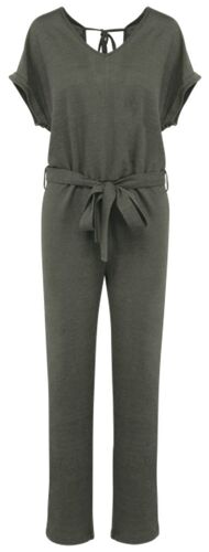 Combinaison En Lin En Maille - Femme - Pats5004 - Vert Kaki