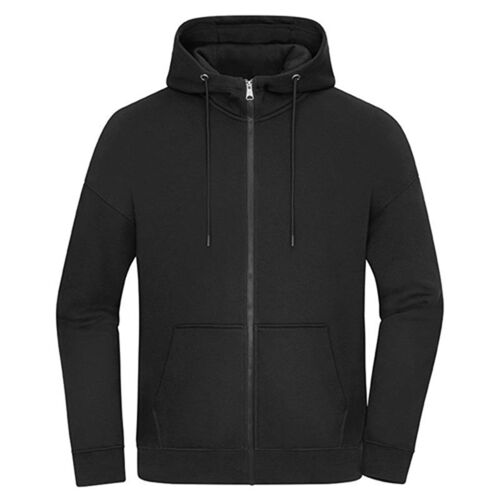 Sweat À Capuche Zippé Oversize Unisexe - 8043 - Noir