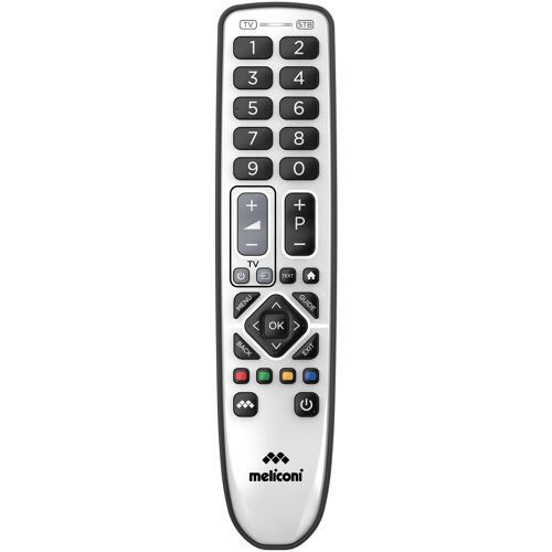 Meliconi Gumbody Pratico 2+ télécommande IR Wireless TV, Boitier décodeur TV Appuyez sur les boutons