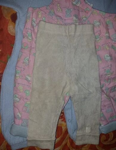 Pyjama Bleu + Salopette Rose + Caleçon Crème - Grain De Blé Et Palisson - 3 Pièces - 1 An - Fille