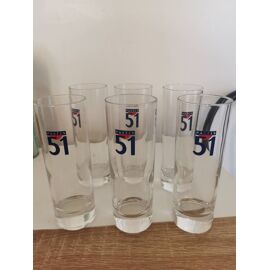 RARE 6 VERRES Pastis 51 Piscine Rosé EUR 50,00 - FR