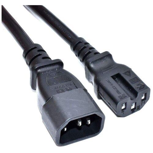 Akyga AK-UP-05 câble électrique Noir 1 m IEC C14 Coupleur C15