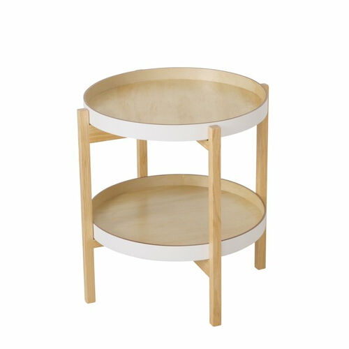 Boltze 2051379 Table à café, latérale et de salon Table basse Forme arrondie 4 pieds