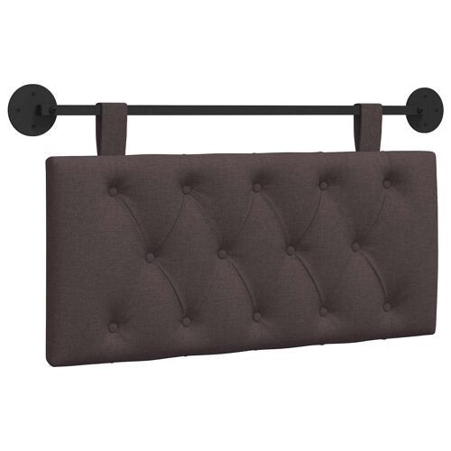 vidaXL Tête de lit suspendue Marron foncé 100 x 55 x 7 cm tissu
