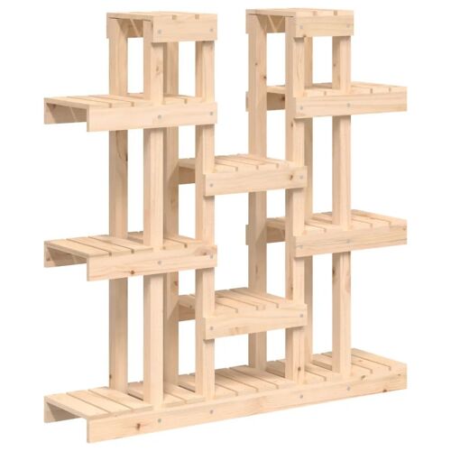 Support À Plantes En Bois Massif De Pin 104,5 X 25 X 109,5 Cm Stable Design Rustique Idéal Pour Salon Jardin Helloshop26 02_0048467