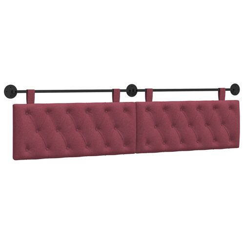 vidaXL Tête de lit suspendue Bordeaux 210 x 55 x 7 cm tissu