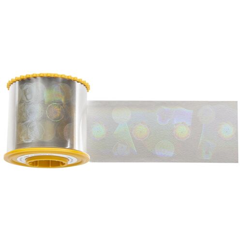 Zebra i Series Bottom Safe Globe Design - 1 millième de pouce - papier peint holographique - 725 carte(s) (1 rouleau(x) x 725 film holographique - pour ZXP Series 7