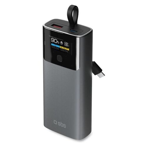 Sbs Ttbb10000lcdpd20 Banque D'alimentation Électrique 10000 Mah Noir