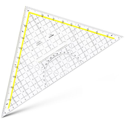 Aristo Ar1648/2 Triangle Plastique Noir, Transparent, Jaune