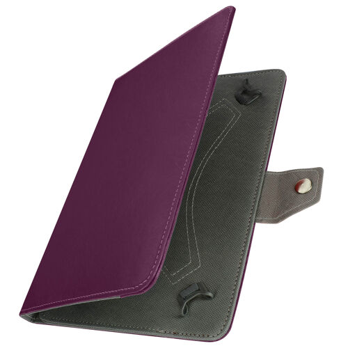 Housse Tablette 10 Pouces Universelle Effet Cuir Vieilli Support Vidéo Violet