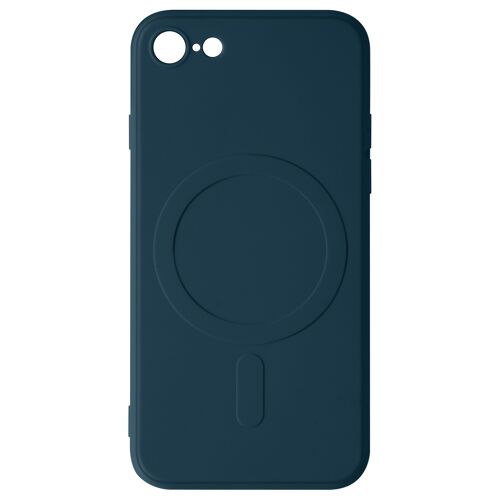 Coque Magsafe iPhone 7, 8 et iPhone SE 2020, 2022 Silicone Mag Cover bleu nuit