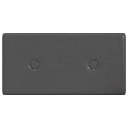 vidaXL Panneaux muraux 12 pcs Gris 30 x 15 cm Simili cuir