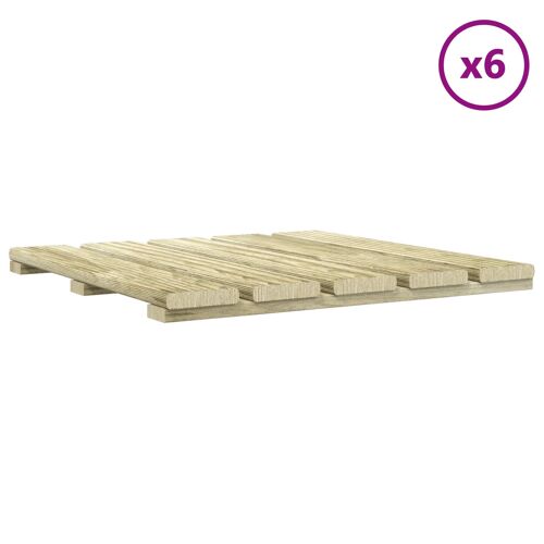 Vidaxl Carreau De Terrasse 6 Pcs Vert 50 X 50 Cm