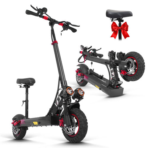 Trottinette Électrique Adulte Pliable Freeboy J01, Batterie 48v 15ah, Vitesse Max 45 Km/H, Autonomie 40-45 Km, Pneus Tout-Terrain 10", Double Frein À Disque, Charge Max 150 Kg