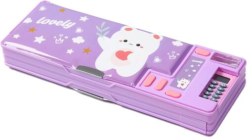 Kalanka-Trousse Multifonction Pop-Up Boîte À Crayons Mignonne Organiseur De Papeterie Taille-Crayon Calendrier Fournitures Scolaires Pour Enfants