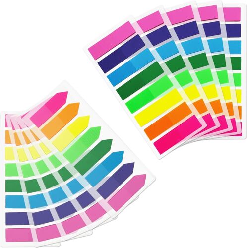 Kalanka-Lot De 1500 Pièces Marque Page Autocollant, Marqueur De Page Onglets D'index, Post It Marque Page, Marque Page Adhesif, Adhesives Notes Repositionnables(8 Couleurs)