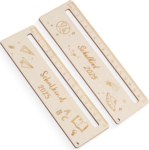 Kalanka-2 Pieces Regle De Lecture Pour Dyslexie,Aide À La Lecture Enfants,Règle De Lecture Enfants Avec Fenêtre De Lecture Aid,Marque-Page Écolier En Bois Cadeaux, For Children Dyslexia