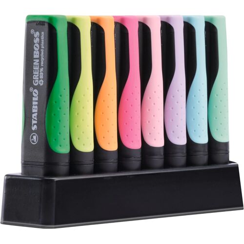 Kalanka-Green Boss - Surligneur - Set De Bureau X 8 Surligneurs Ecoresponsables