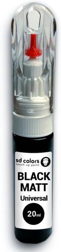 KALANKA-Stylo de retouche pour peinture universelle mat noir 20ml pour réparation d'éclats de pierre, rayures, voiture, moto, vélos, jantes en alliage