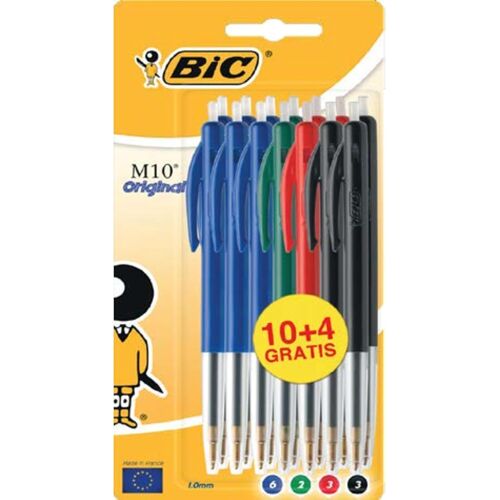 Kalanka-M10 Original Stylos-Bille - Couleurs Assorties, Blister Format Spécial De 14