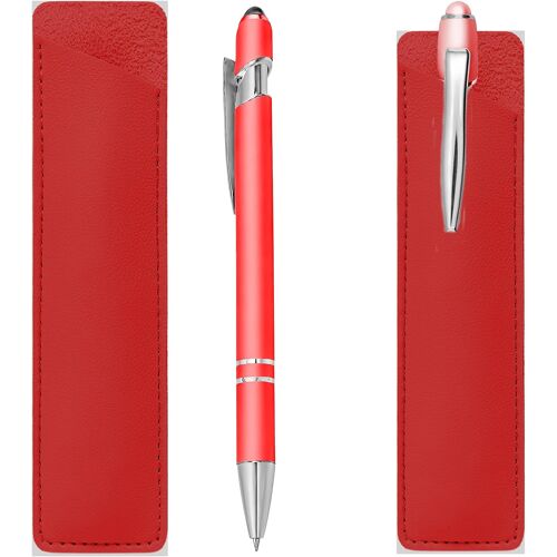 Kalanka-Stylo Personnalisé Rouge En Aluminium Avec Étui À Stylo ¿ Stylo Bille Rétractable 0,5 Mm Encre Noire ¿ Stylo Original Pour Cadeau Personnalisé Femme, Fêtes & Occasions Spéciales